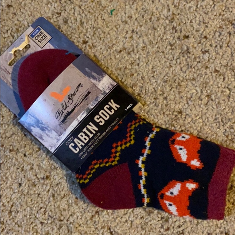 🦊 Cozy Cabin Socks- youth (s/m)- fix detail NWT